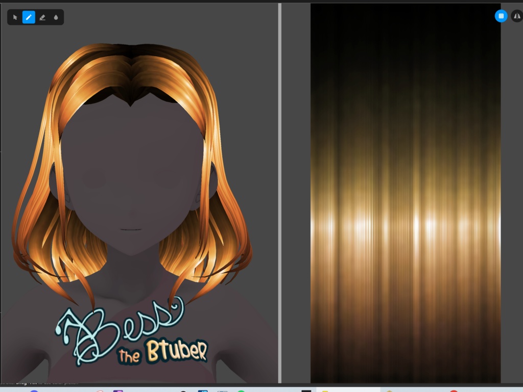 Mid Part Wave - Medium VRoid Hair Preset
