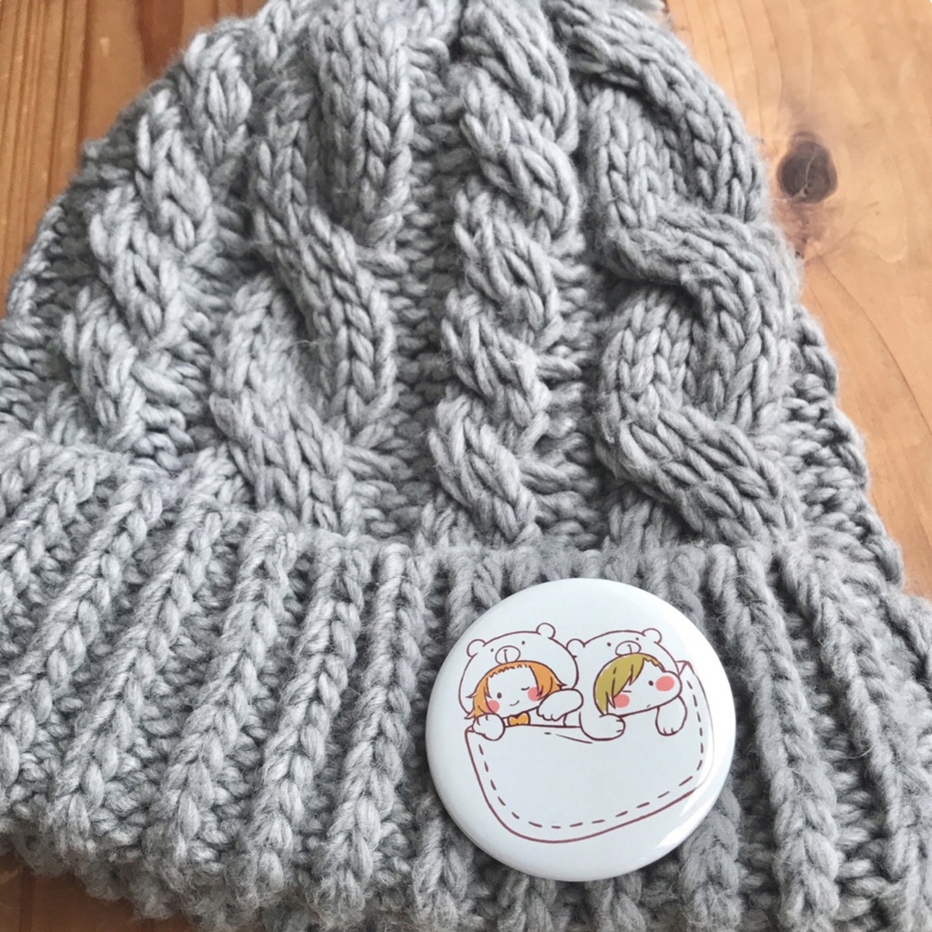 くまREPドル 缶バッジ