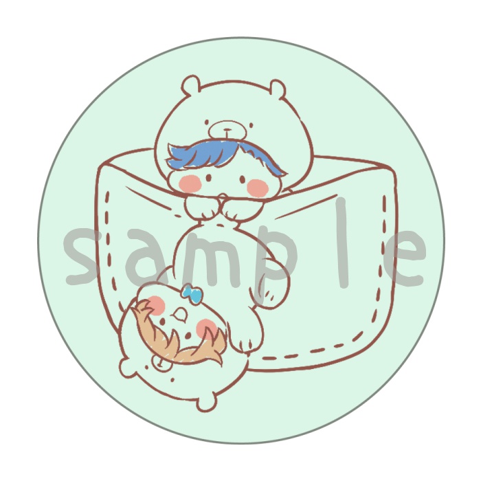 くまREPドル 缶バッジ