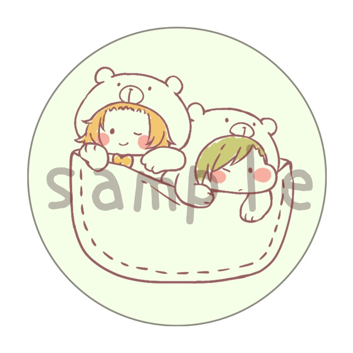 くまREPドル 缶バッジ