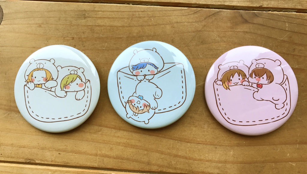 くまREPドル 缶バッジ