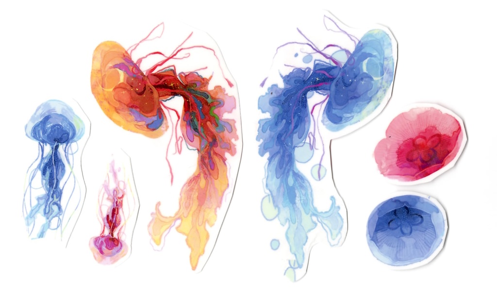 タトゥーシールA - jellyfish ver. -