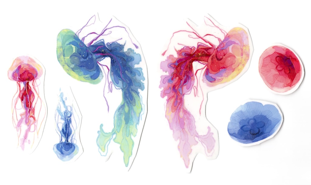 タトゥーシールA - jellyfish ver. -