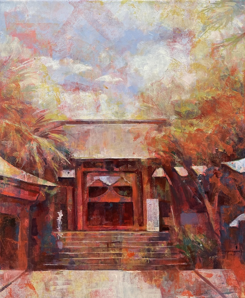 【原画/油彩】青島神社