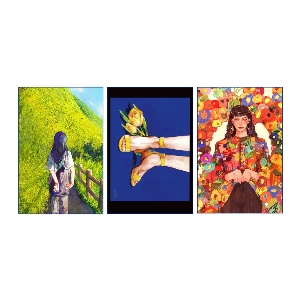 【ポストカード】絵画風セット 3枚