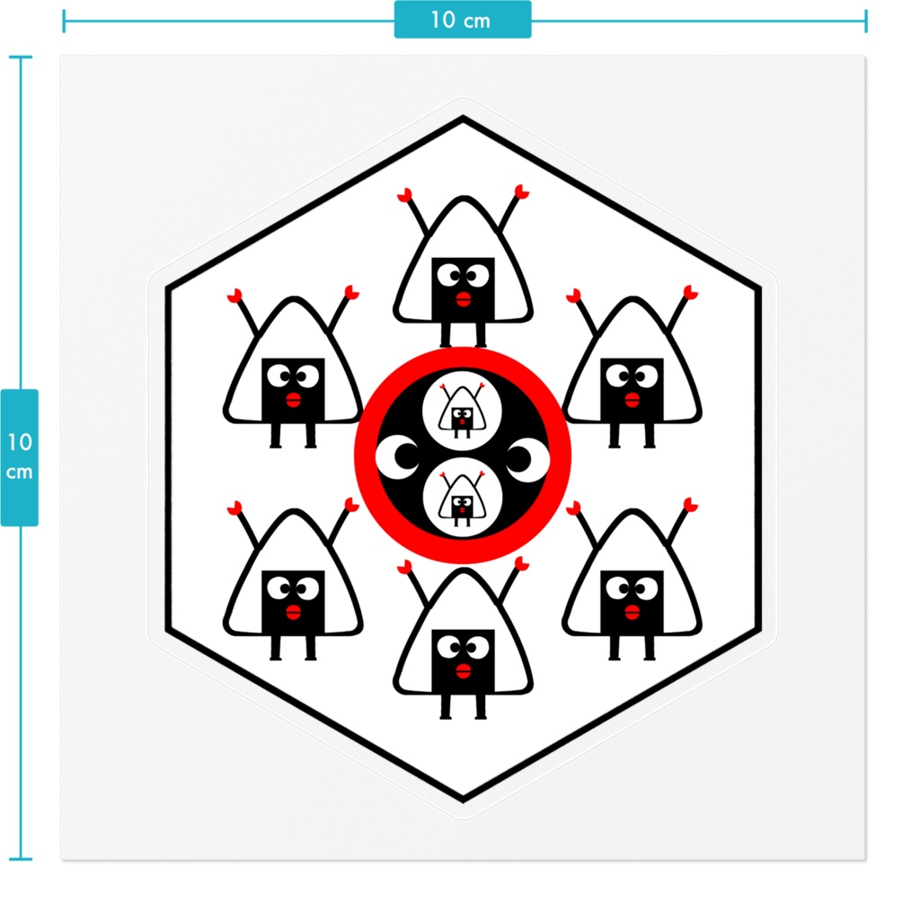 ステッカー「むすびじんのおもろいまち」