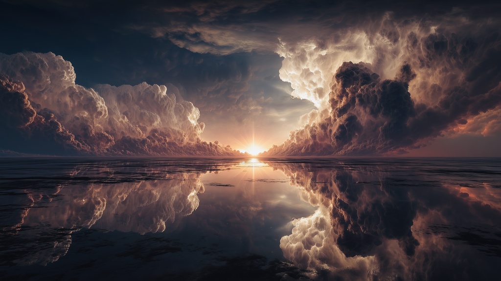 幻想的な空と雲の背景素材【高画質10枚】Vol.09
