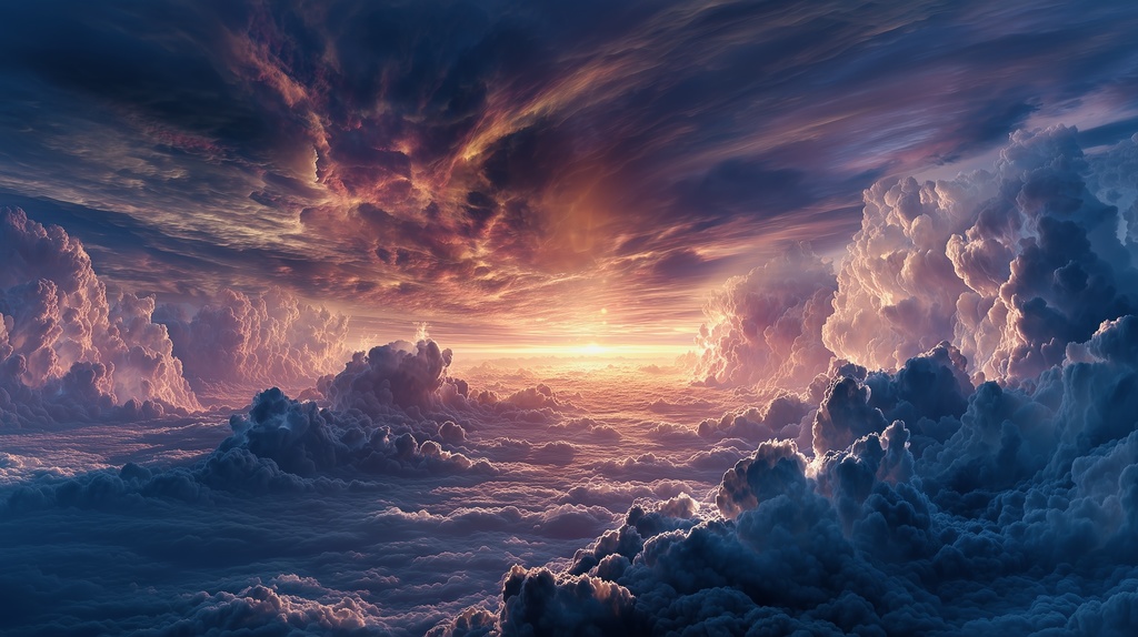 幻想的な空と雲の背景素材【高画質10枚】Vol.10