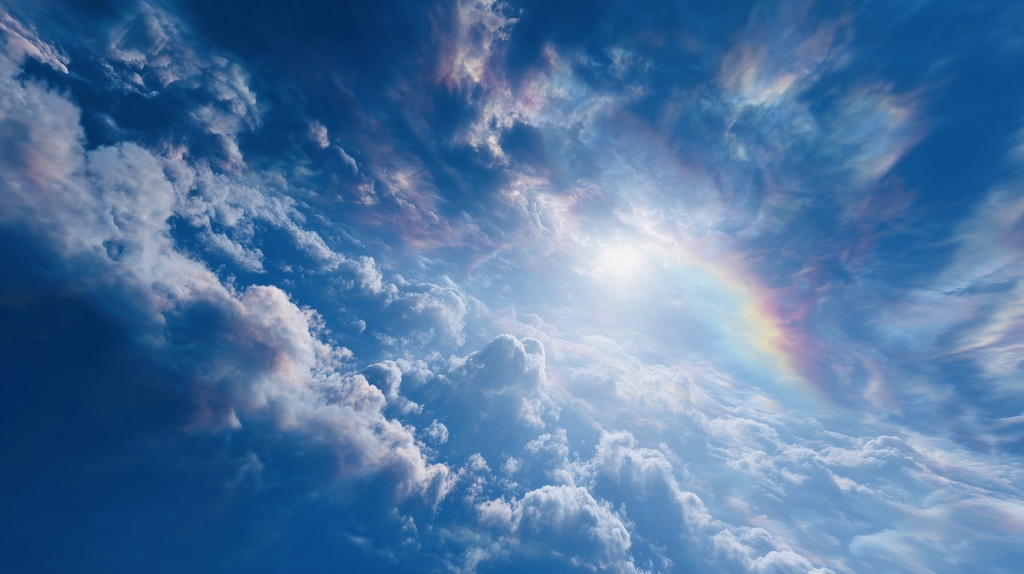 幻想的な空と雲の背景素材【高画質10枚】Vol.11〈快晴編〉