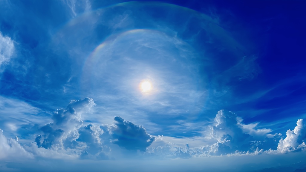 幻想的な空と雲の背景素材【高画質10枚】Vol.11〈快晴編〉