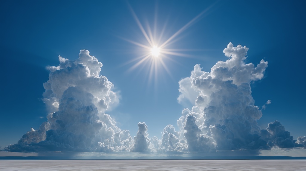 幻想的な空と雲の背景素材【高画質10枚】Vol.11〈快晴編〉