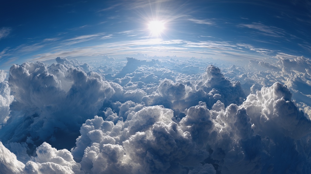 幻想的な空と雲の背景素材【高画質10枚】Vol.11〈快晴編〉