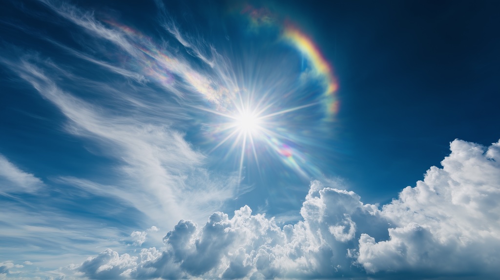 幻想的な空と雲の背景素材【高画質10枚】Vol.12〈快晴編〉