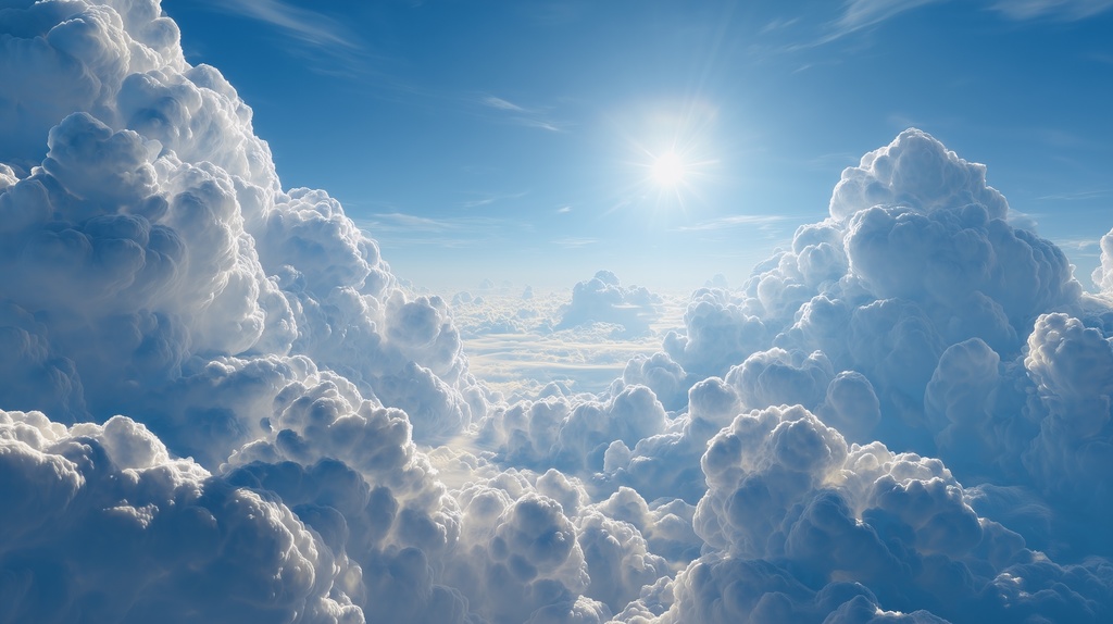 幻想的な空と雲の背景素材【高画質10枚】Vol.12〈快晴編〉