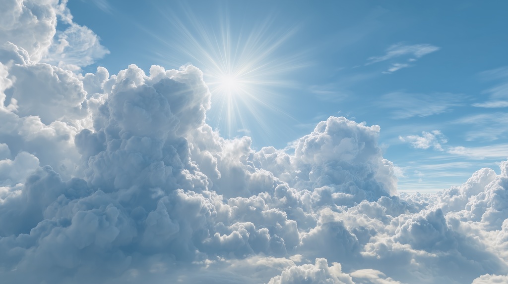 幻想的な空と雲の背景素材【高画質10枚】Vol.12〈快晴編〉