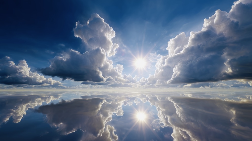 幻想的な空と雲の背景素材【高画質10枚】Vol.12〈快晴編〉