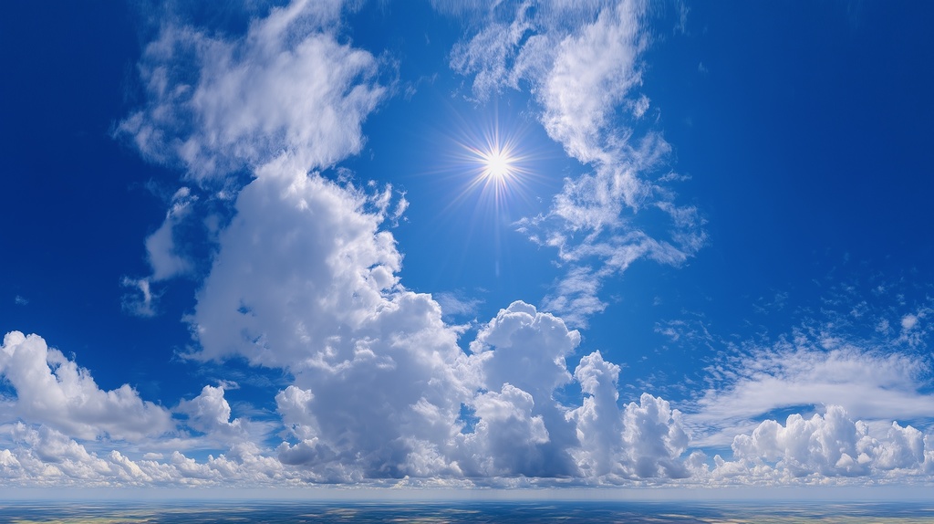 幻想的な空と雲の背景素材【高画質10枚】Vol.13〈快晴編〉