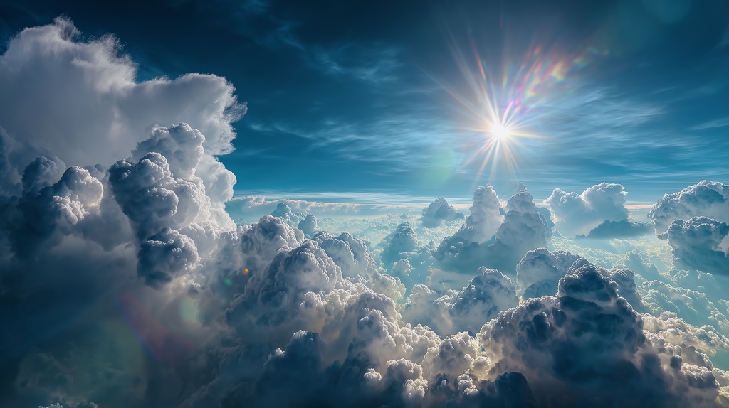 幻想的な空と雲の背景素材【高画質10枚】Vol.13〈快晴編〉