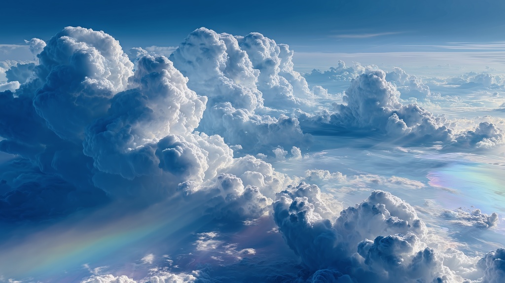 幻想的な空と雲の背景素材【高画質10枚】Vol.14〈快晴編〉