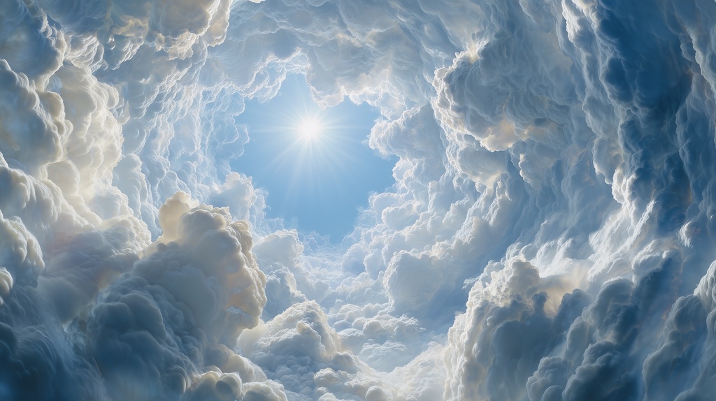 幻想的な空と雲の背景素材【高画質10枚】Vol.14〈快晴編〉