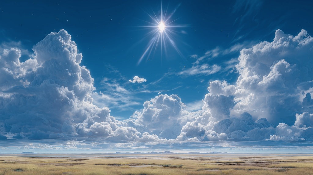 幻想的な空と雲の背景素材【高画質10枚】Vol.15〈快晴編〉