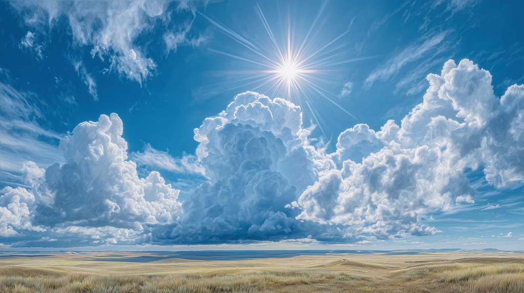 幻想的な空と雲の背景素材【高画質10枚】Vol.16〈快晴編〉