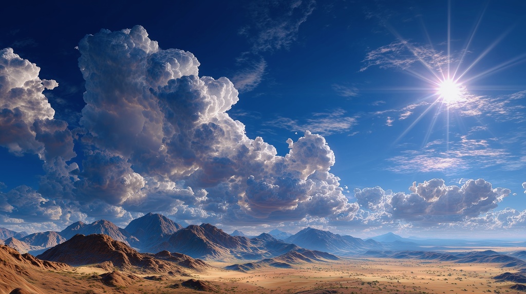 幻想的な空と雲の背景素材【高画質10枚】Vol.16〈快晴編〉