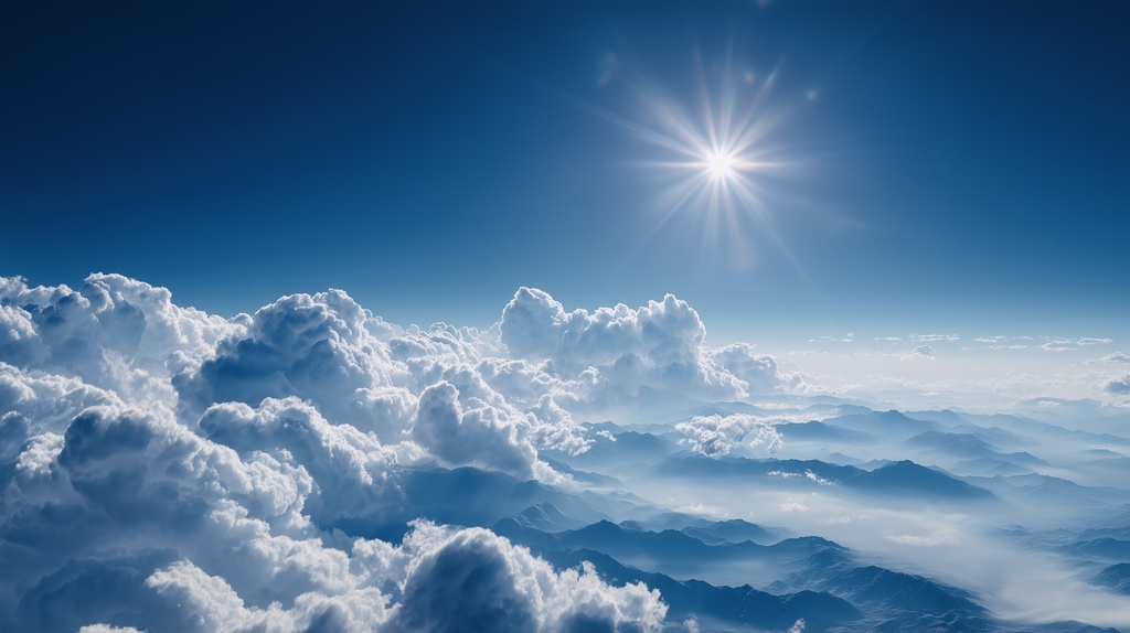 幻想的な空と雲の背景素材【高画質10枚】Vol.16〈快晴編〉