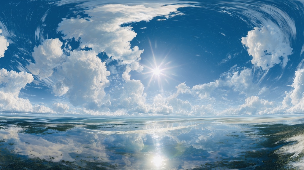 幻想的な空と雲の背景素材【高画質10枚】Vol.17〈快晴編〉