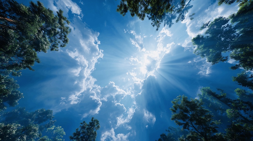 幻想的な空と雲の背景素材【高画質10枚】Vol.18〈快晴編〉