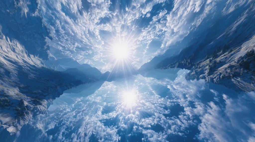 幻想的な空と雲の背景素材【高画質10枚】Vol.18〈快晴編〉