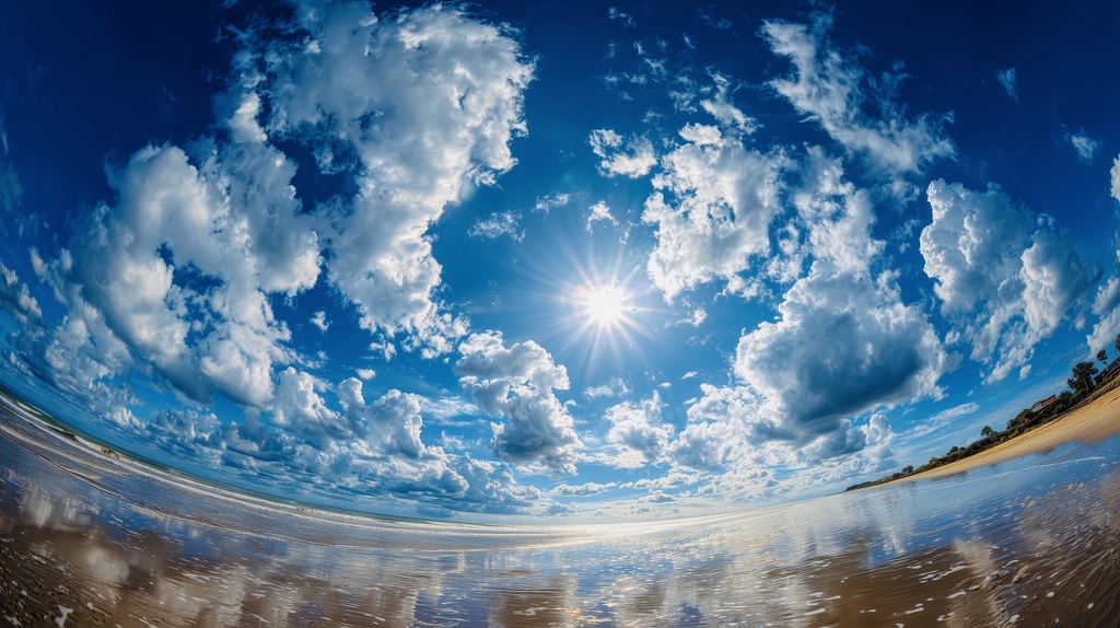 幻想的な空と雲の背景素材【高画質10枚】Vol.18〈快晴編〉