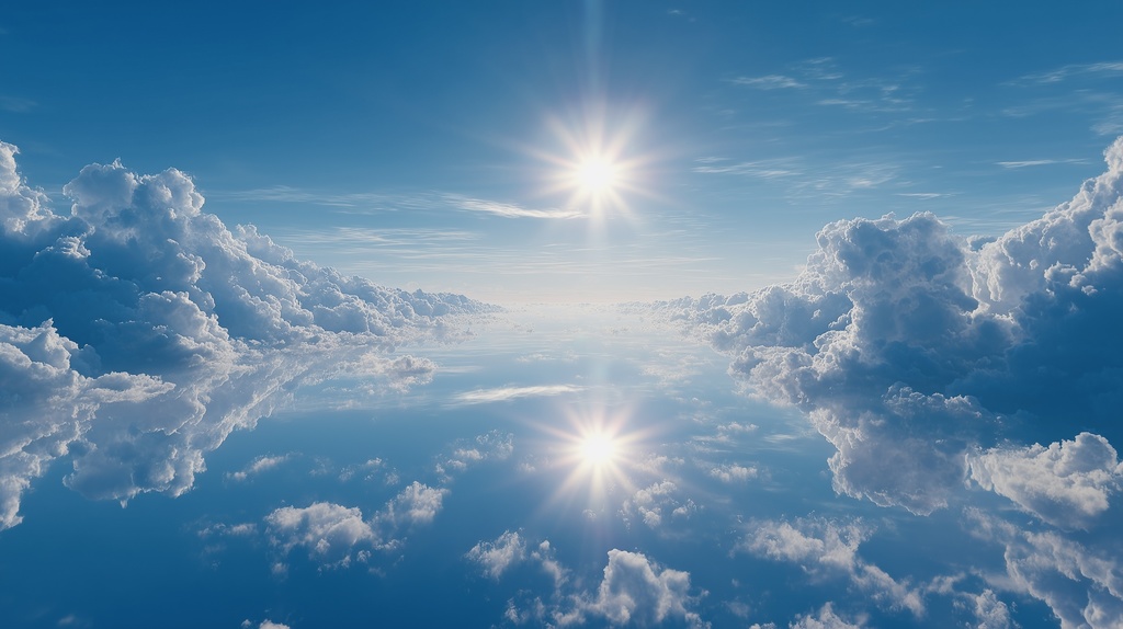 幻想的な空と雲の背景素材【高画質10枚】Vol.19〈快晴編〉