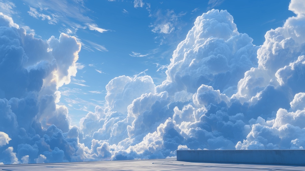 幻想的な空と雲の背景素材【高画質10枚】Vol.19〈快晴編〉