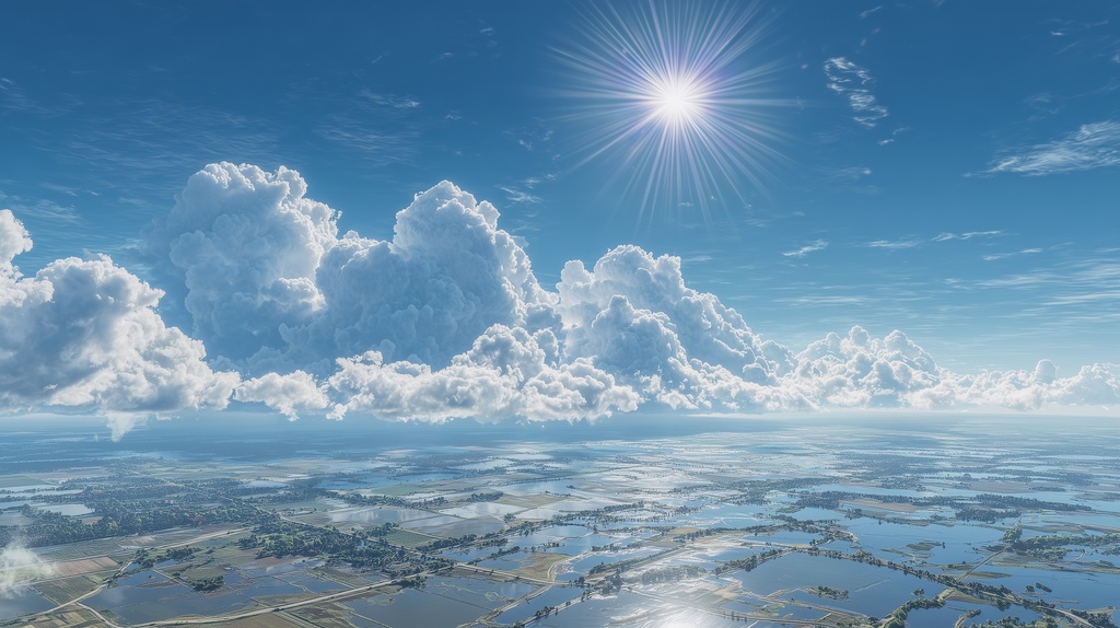 幻想的な空と雲の背景素材【高画質10枚】Vol.20〈快晴編〉