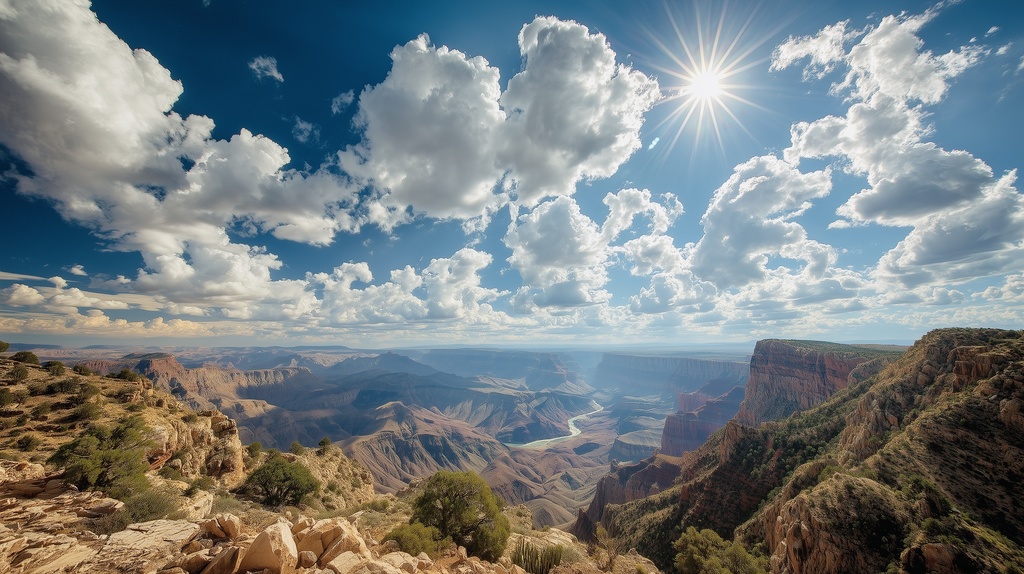 幻想的な空と雲の背景素材【高画質10枚】Vol.20〈快晴編〉