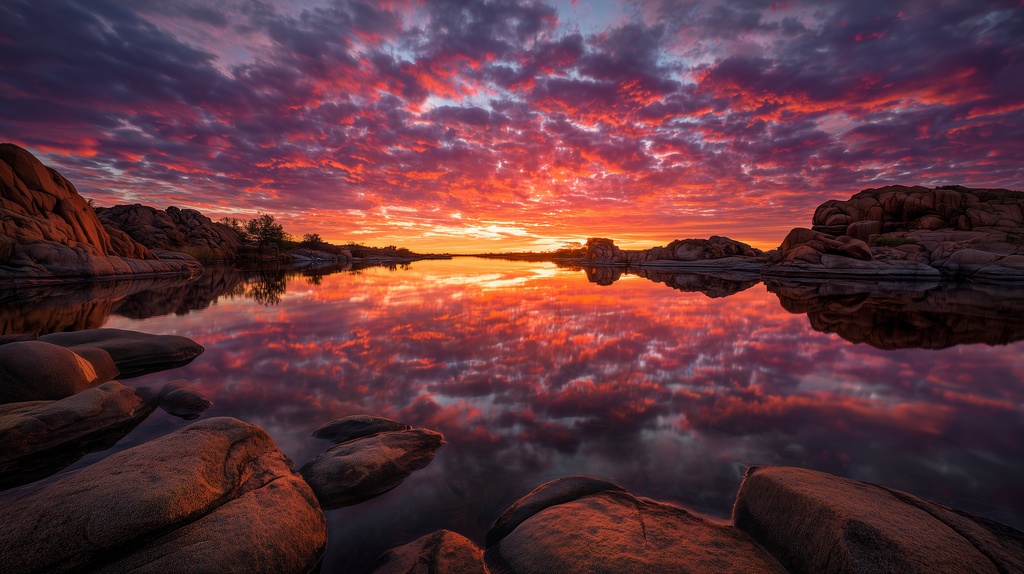 幻想的な空と雲の背景素材【高画質10枚】Vol.21〈夕焼け編〉