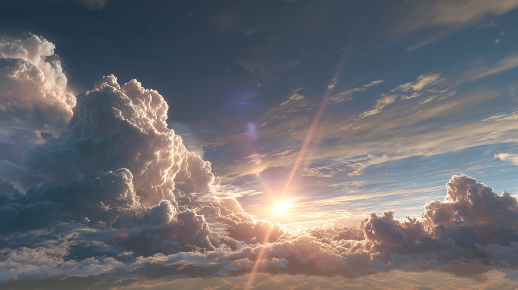 幻想的な空と雲の背景素材【高画質10枚】Vol.21〈夕焼け編〉