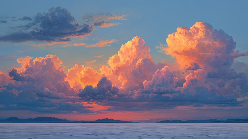 幻想的な空と雲の背景素材【高画質10枚】Vol.21〈夕焼け編〉