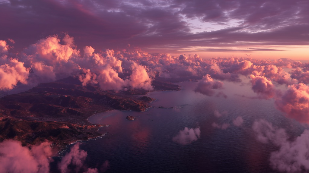 幻想的な空と雲の背景素材【高画質10枚】Vol.22〈夕焼け編〉