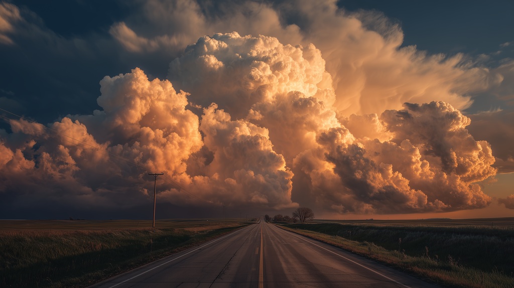 幻想的な空と雲の背景素材【高画質10枚】Vol.23〈夕焼け編〉