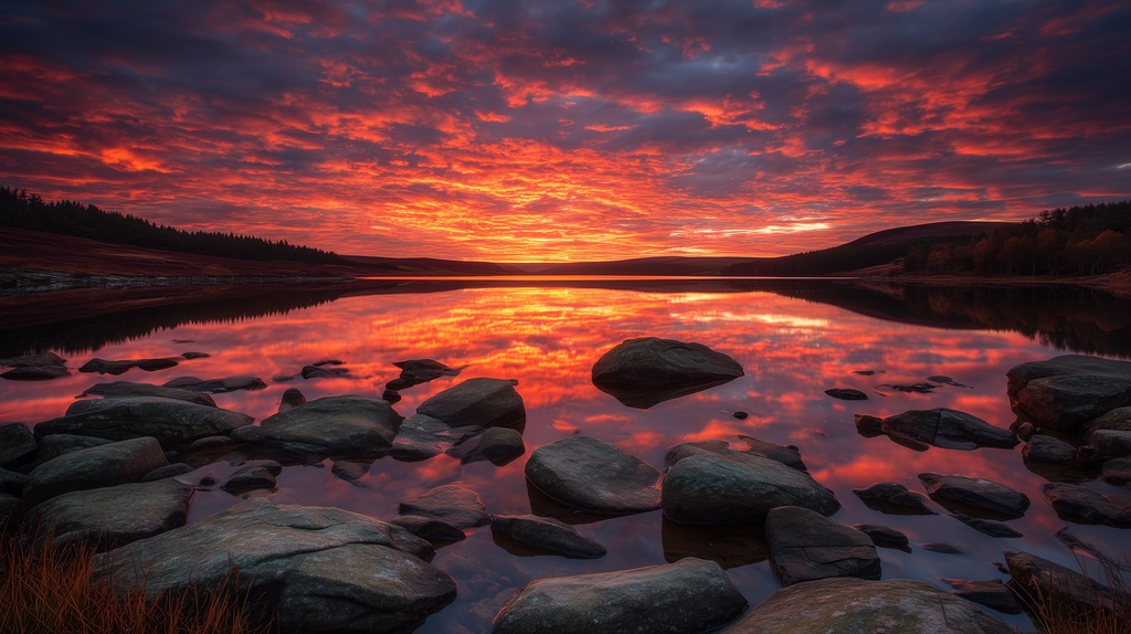 幻想的な空と雲の背景素材【高画質10枚】Vol.23〈夕焼け編〉