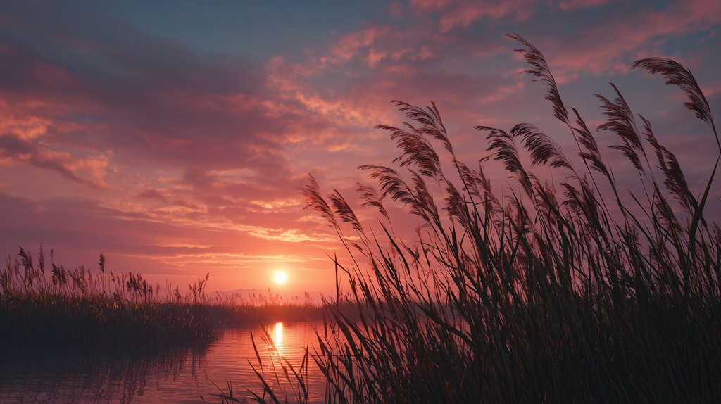 幻想的な空と雲の背景素材【高画質10枚】Vol.24〈夕焼け編〉