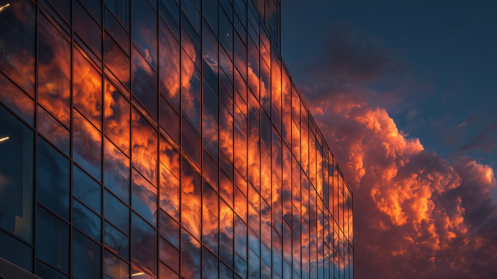 幻想的な空と雲の背景素材【高画質10枚】Vol.25〈夕焼け編〉