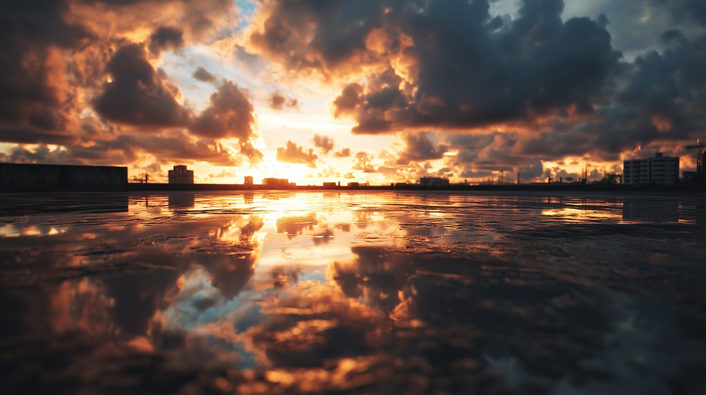 幻想的な空と雲の背景素材【高画質10枚】Vol.26〈夕焼け編〉