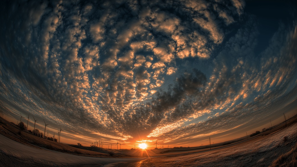 幻想的な空と雲の背景素材【高画質10枚】Vol.26〈夕焼け編〉