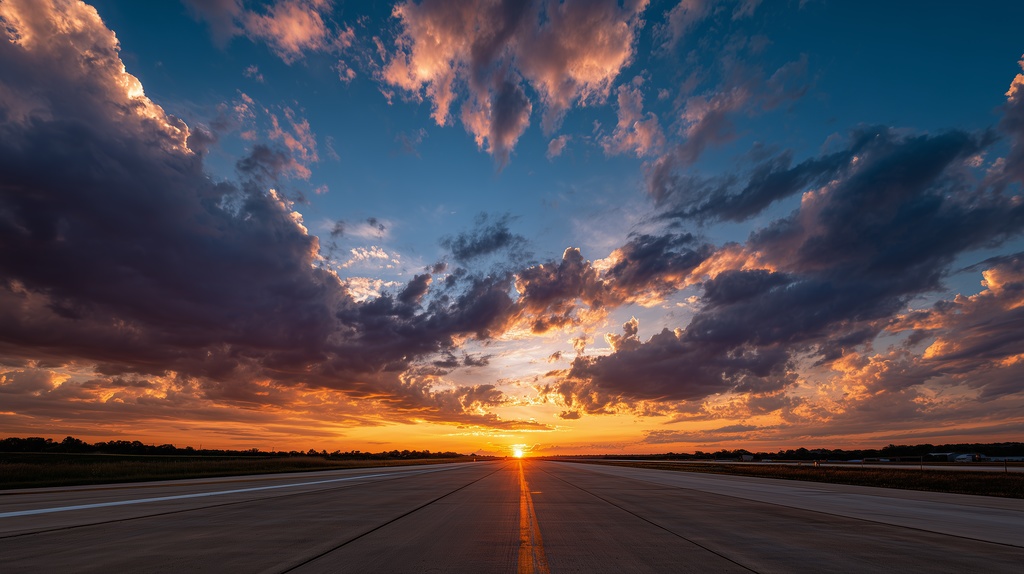 幻想的な空と雲の背景素材【高画質10枚】Vol.27〈夕焼け編〉
