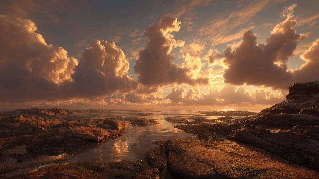 幻想的な空と雲の背景素材【高画質10枚】Vol.27〈夕焼け編〉