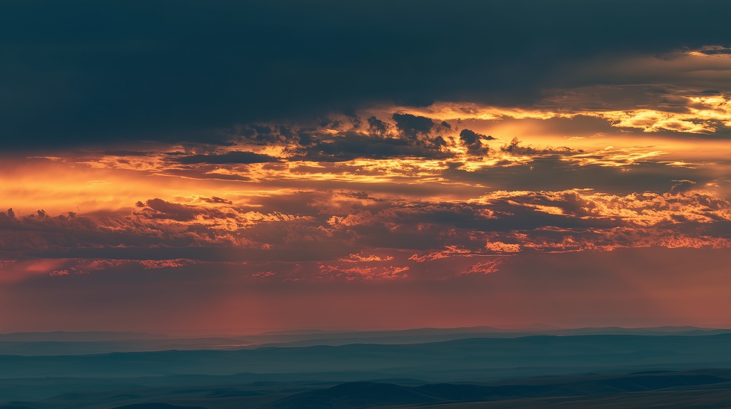 幻想的な空と雲の背景素材【高画質10枚】Vol.28〈夕焼け編〉