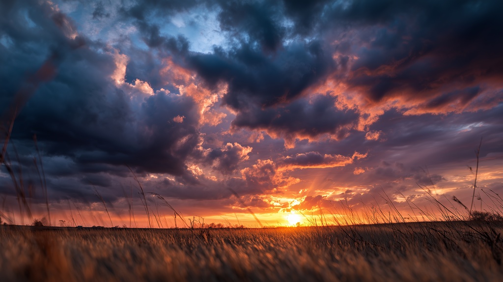 幻想的な空と雲の背景素材【高画質10枚】Vol.28〈夕焼け編〉